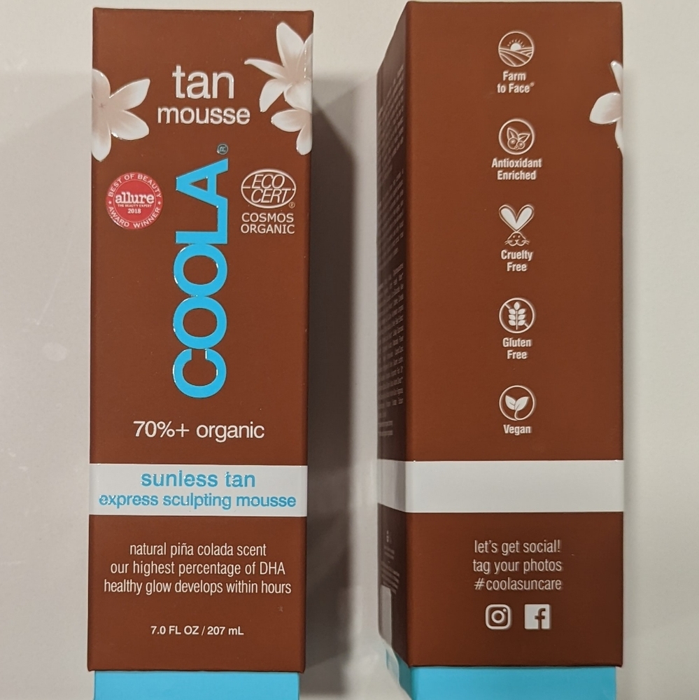 Two Organic Sunless Tan Express Sculpting Mousse, 7 FL OZ / 207 mL